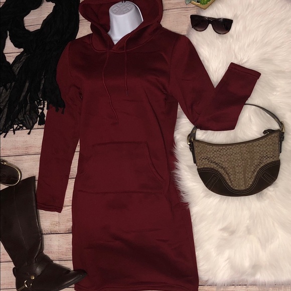 🏆HP🏆Final Restock🆕Hooded Sweatshirt Dress - Picture 3 of 8